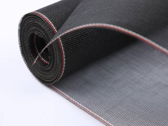 A rolls of fiberglass insect screen with black color.