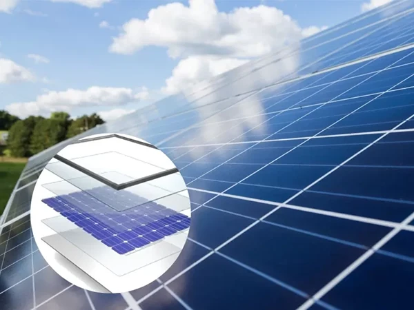Glass fiber twisted fabric used in the photovoltaics industry